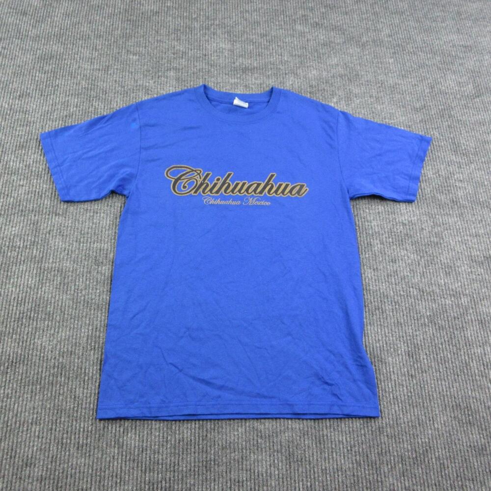 Chihuahua Mexico Shirt Mens M Blue Heavyweight Cotton Yazbek Graphic Tee